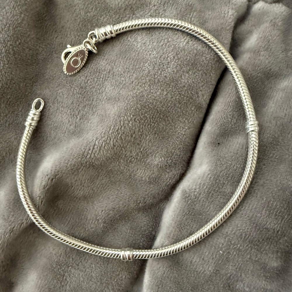 Pandora Silver Charm Bracelet Claw Clip 9inches